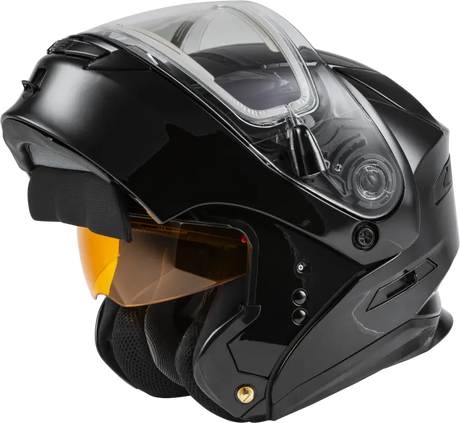 Md 01s Modular Snow Helmet W/Electric Shield Black Lg 