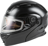 GMAX Md 01s Modular Snow Helmet W/Electric Shield Black Lg