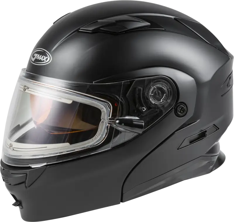 GMAX Md 01s Modular Snow Helmet W/Electric Shield Matte Blk 2x