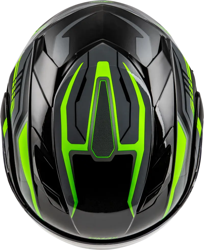 Md 01s Transistor Snow Helmet Black/Grey/Green 2x - Powersports