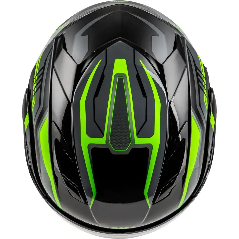 Md 01s Transistor Snow Helmet Black/Grey/Green - Powersports