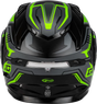 Md 01s Transistor Snow Helmet Black/Grey/Green Xl - Powersports