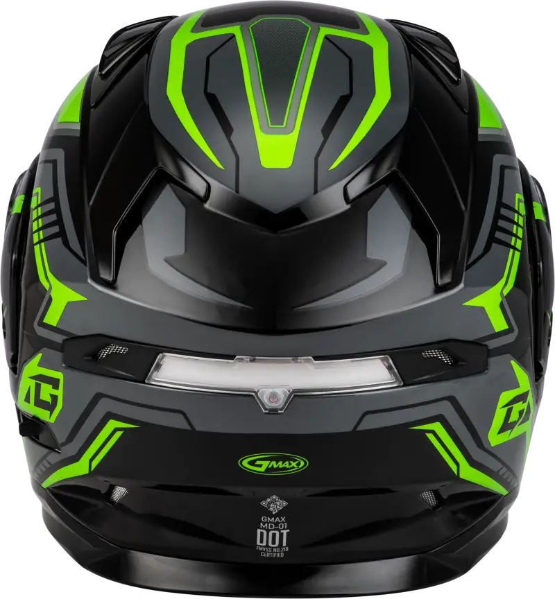 Md 01s Transistor Snow Helmet Black/Grey/Green Xs - Powersports