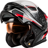 Md 01s Transistor Snow Helmet Black/Red Sm - Powersports
