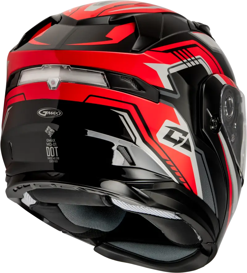 Md 01s Transistor Snow Helmet Black/Red Xl - Powersports