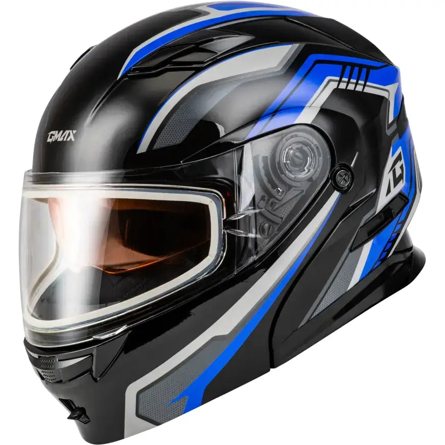 Md 01s Transistor Snow Helmet Blue/Black 3x - Powersports