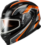 Md 01s Transistor Snow Helmet Orange/Black 2x - Powersports