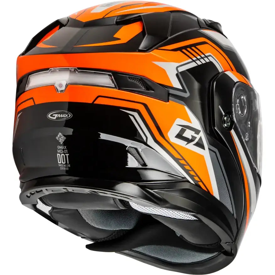 Md 01s Transistor Snow Helmet Orange/Black - Powersports