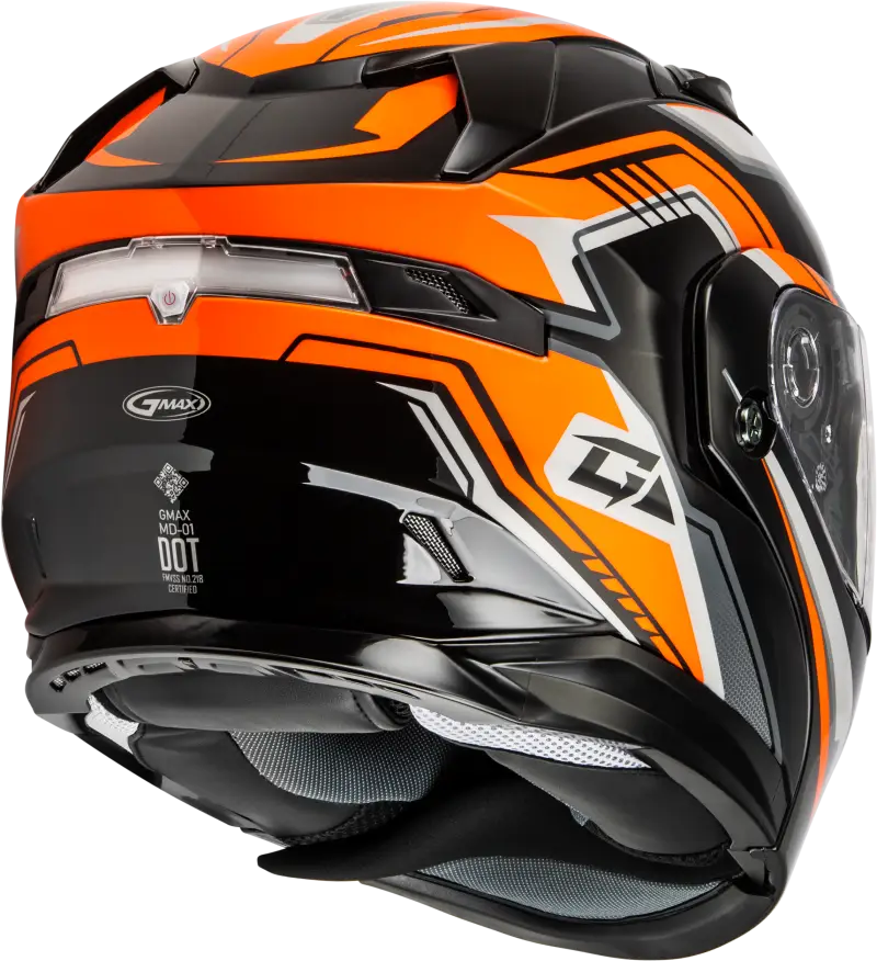 Md 01s Transistor Snow Helmet Orange/Black Lg - Powersports