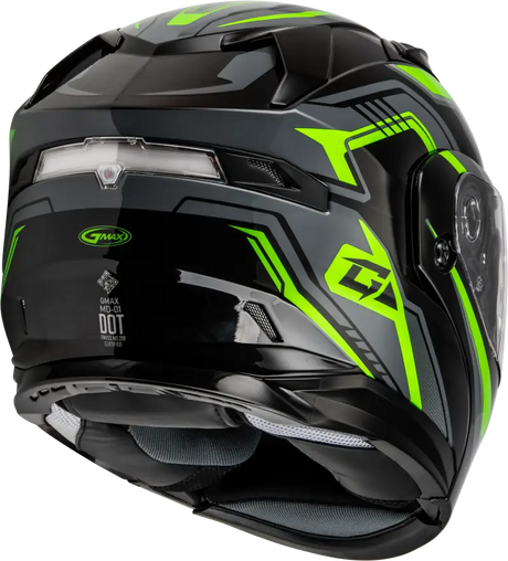 Md 01s Transistor Snow Helmet W Elec Shld Blk/Grey/Green 2x - Powersports