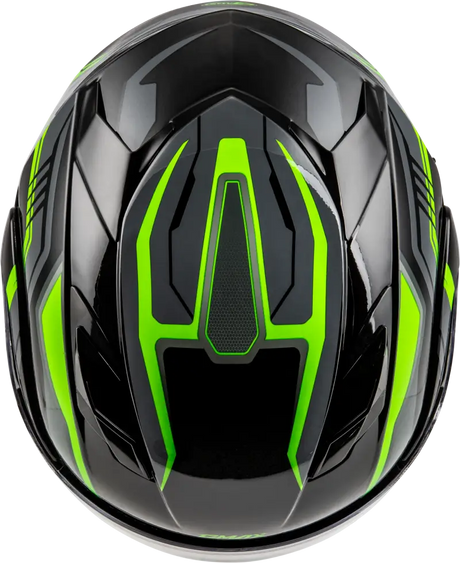 Md 01s Transistor Snow Helmet W Elec Shld Blk/Grey/Green - Powersports
