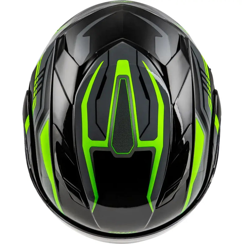 Md 01s Transistor Snow Helmet W Elec Shld Blk/Grey/Green Xl - Powersports