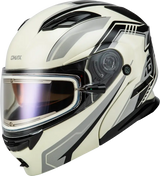 Md 01s Transistor Snow Helmet W Elec Shld White/Grey/Blk 2x - Powersports