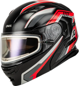 Md 01s Transistor Snow Helmet W Electric Shield Black/Red 2x - Powersports