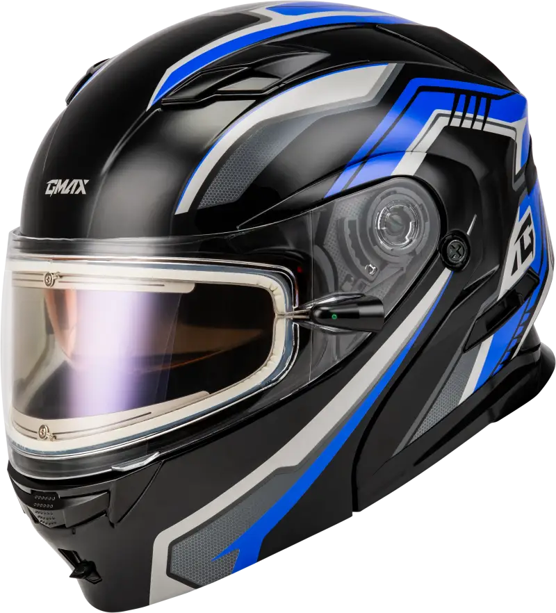 Md 01s Transistor Snow Helmet W Electric Shld Blue/Black Xl - Powersports