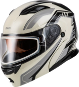 Md 01s Transistor Snow Helmet White/Grey/Black 2x - Powersports
