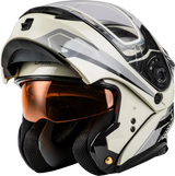 Md 01s Transistor Snow Helmet White/Grey/Black 3x - Powersports