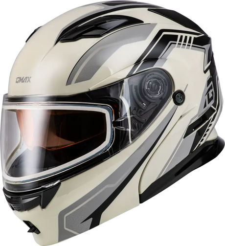 Md 01s Transistor Snow Helmet White/Grey/Black - Powersports
