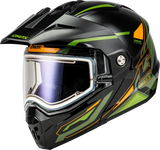 Md 74s Spectre Snow Helmet W/ Elec Shield Black/Green Lg