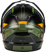 Md 74s Spectre Snow Helmet W/ Elec Shield Black/Green Lg