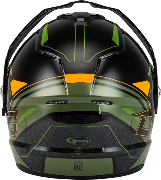 Md 74s Spectre Snow Helmet W/ Elec Shield Black/Green Lg