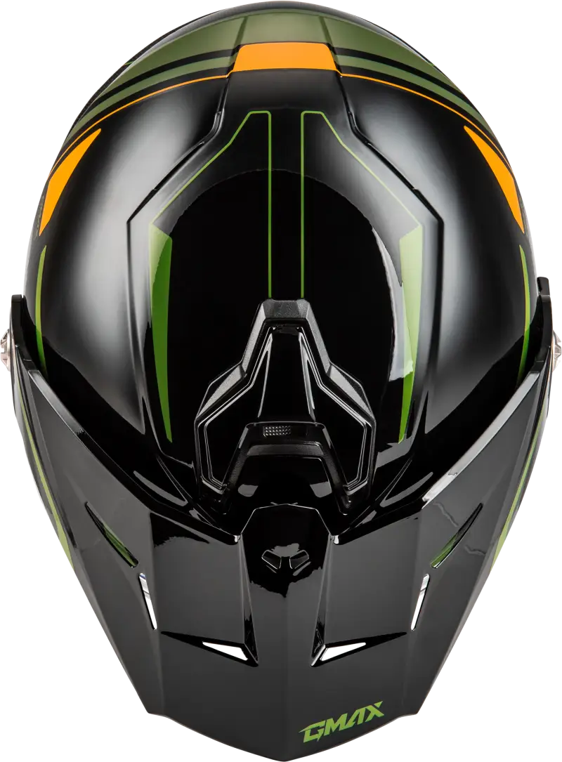 Md 74s Spectre Snow Helmet W/ Elec Shield Black/Green Lg