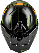 Md 74s Spectre Snow Helmet W/ Elec Shield Black/Green Lg