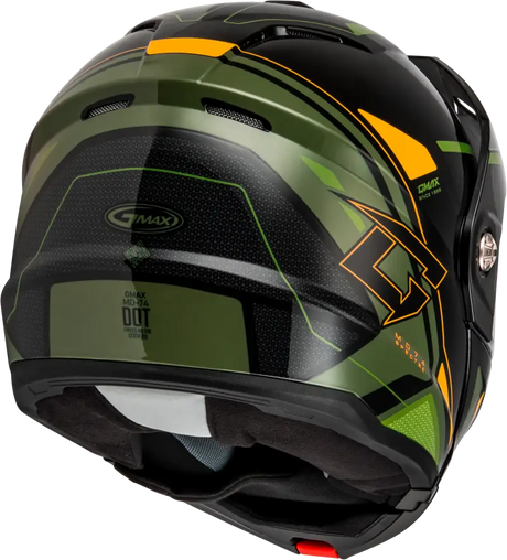 Md 74s Spectre Snow Helmet W/ Elec Shield Black/Green Xl