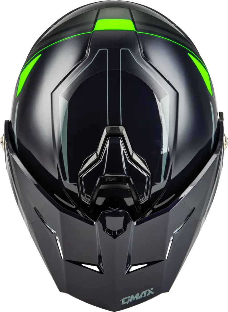 Md 74s Spectre Snow Helmet W/ Elec Shield Grey/Neon Green 2x