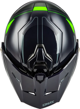 Md 74s Spectre Snow Helmet W/ Elec Shield Grey/Neon Green 2x
