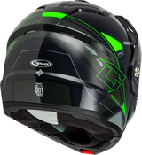 Md 74s Spectre Snow Helmet W/ Elec Shield Grey/Neon Green 2x