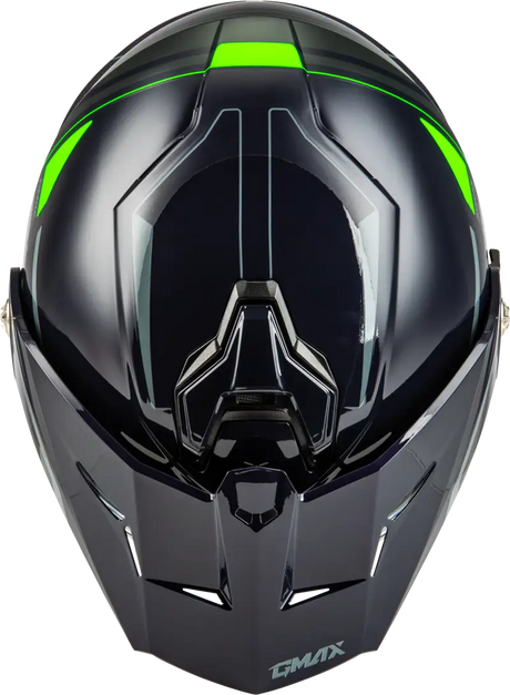 Md 74s Spectre Snow Helmet W/ Elec Shield Grey/Neon Green 3x