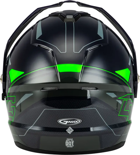 Md 74s Spectre Snow Helmet W/ Elec Shield Grey/Neon Green Lg