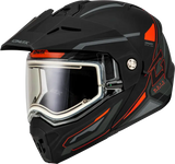 Md 74s Spectre Snow Helmet W/ Elec Shield Matte Black/Red Lg