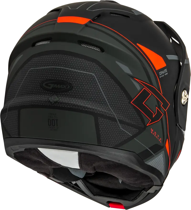 Md 74s Spectre Snow Helmet W/ Elec Shield Matte Black/Red Lg