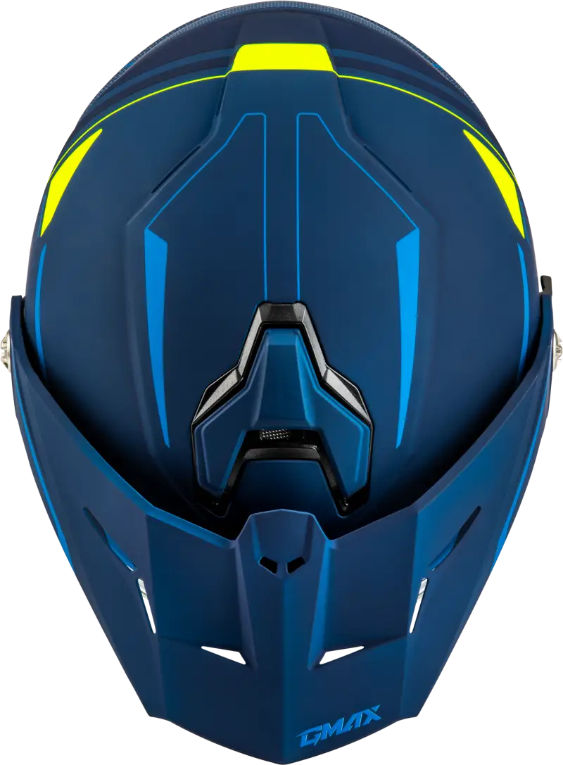 Md 74s Spectre Snow Helmet W/ Elec Shield Matte Blue/Grn 2x