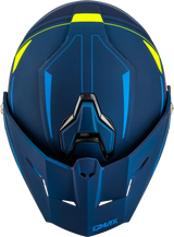 Md 74s Spectre Snow Helmet W/ Elec Shield Matte Blue/Grn 2x