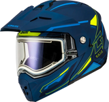 Md 74s Spectre Snow Helmet W/ Elec Shield Matte Blue/Grn 2x