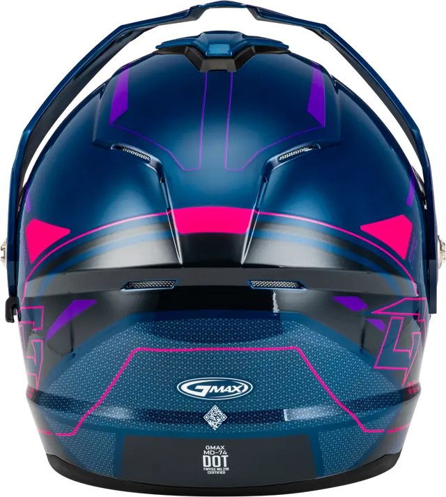 Md 74s Spectre Snow Helmet W/ Elec Shld Blue/Pink/Purple Xl