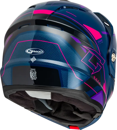 Md 74s Spectre Snow Helmet W/ Elec Shld Blue/Pink/Purple Xl