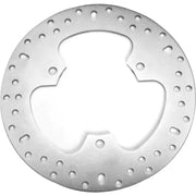 Silver-colored MD4051 Standard Brake Rotor with unique three-lobed cutout and ventilation holes