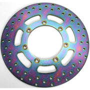 Iridescent motorcycle brake rotor from MD4147 standard brake rotor lineup