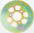 Gold-colored MD6022D Standard Rotor with cutouts and mounting holes for bikes