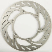 Silver wavy-cut MD6135D standard rotor with six mounting holes for motorcycles