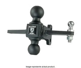 Black multi-ball trailer hitch for sway control on MDSWAYCONTROLBALL Bulletproof Med Duty trailer