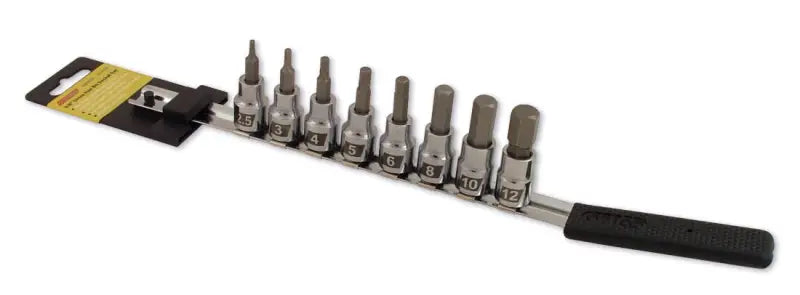 ME38HBS Cruz Tools Socket Bit Set 8Pc Hex Metric 