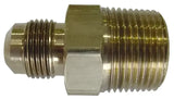 Brass threaded pipe fitting MEF48-6-4 AP Products 3/8 Flaring x 1/4 MNPT fitting