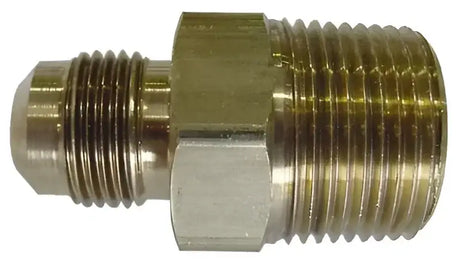 Brass threaded pipe fitting MEF48-6-4 AP Products 3/8 Flaring x 1/4 MNPT fitting