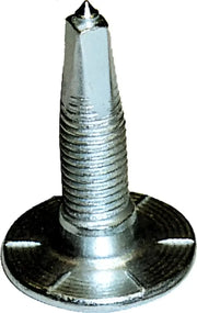 Silver Mega Bite Studs with pointed tip threaded shaft and ribbed base for secure hold