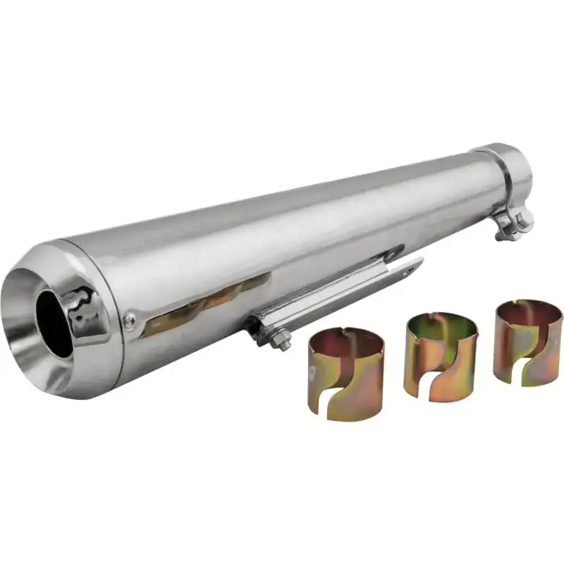 HARDDRIVE Megaphone Style Muffler Od 1 7/8" Id 1 3/4" Lng 16.5" for Powersports